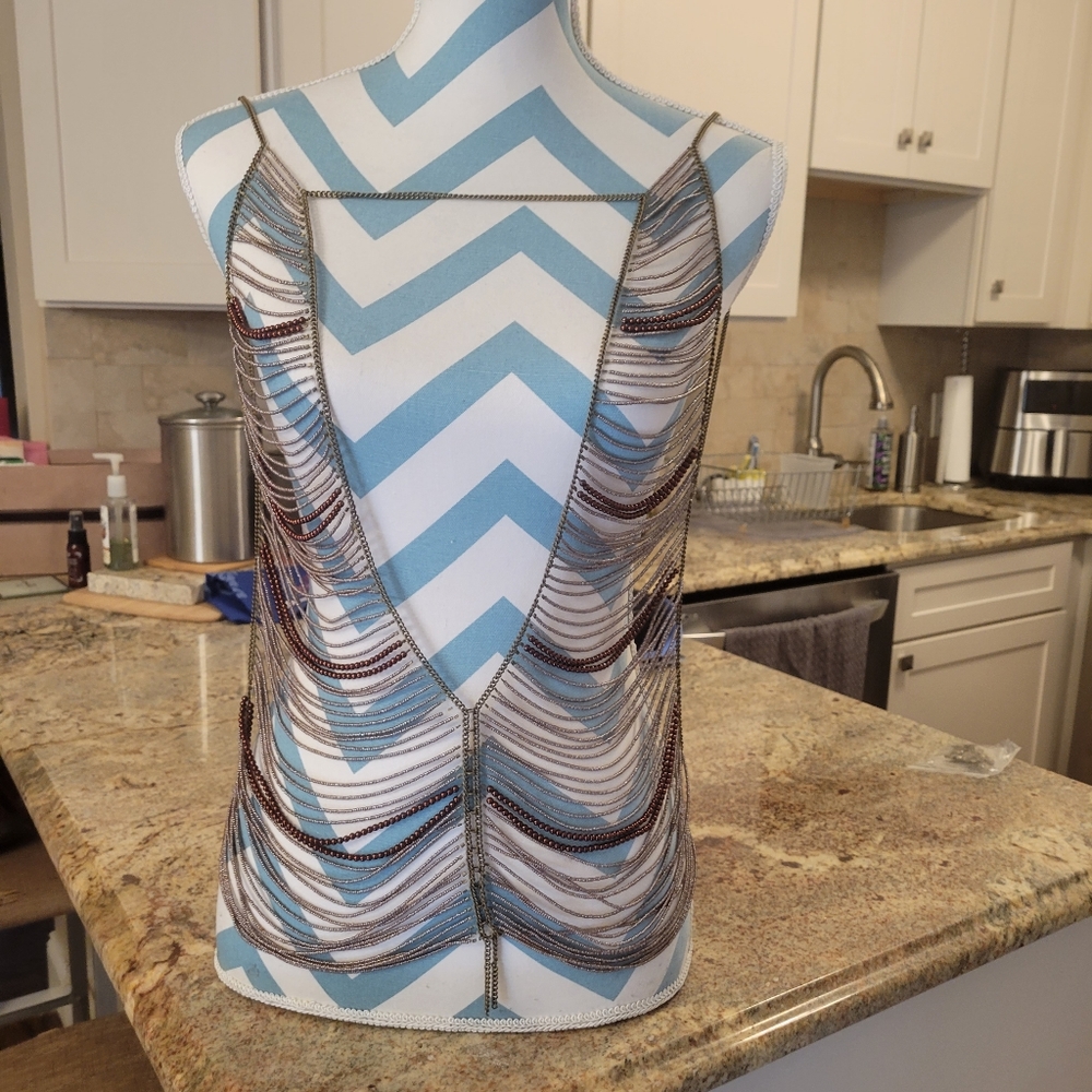 NWT ** super unique** beaded body chain